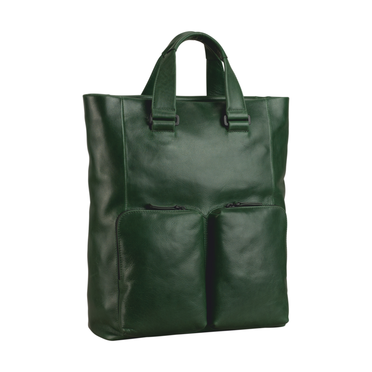 Leonhard Heyden Porto Tote Bag / Rucksack Flaschengrün