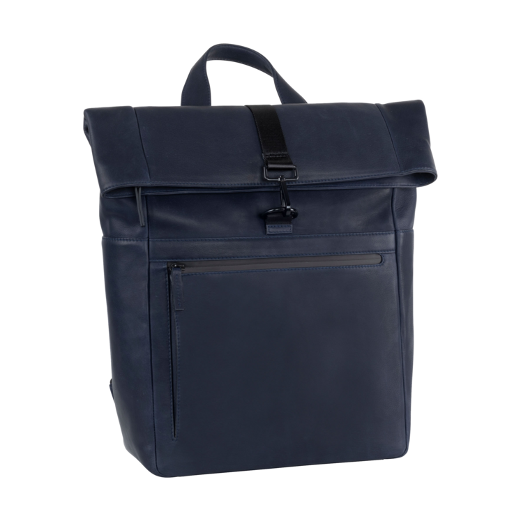 Leonhard Heyden Den Haag Rucksack Rolltop Blau