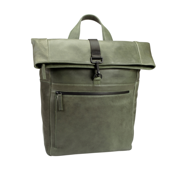 Leonhard Heyden Den Haag Rucksack Rolltop Oliv